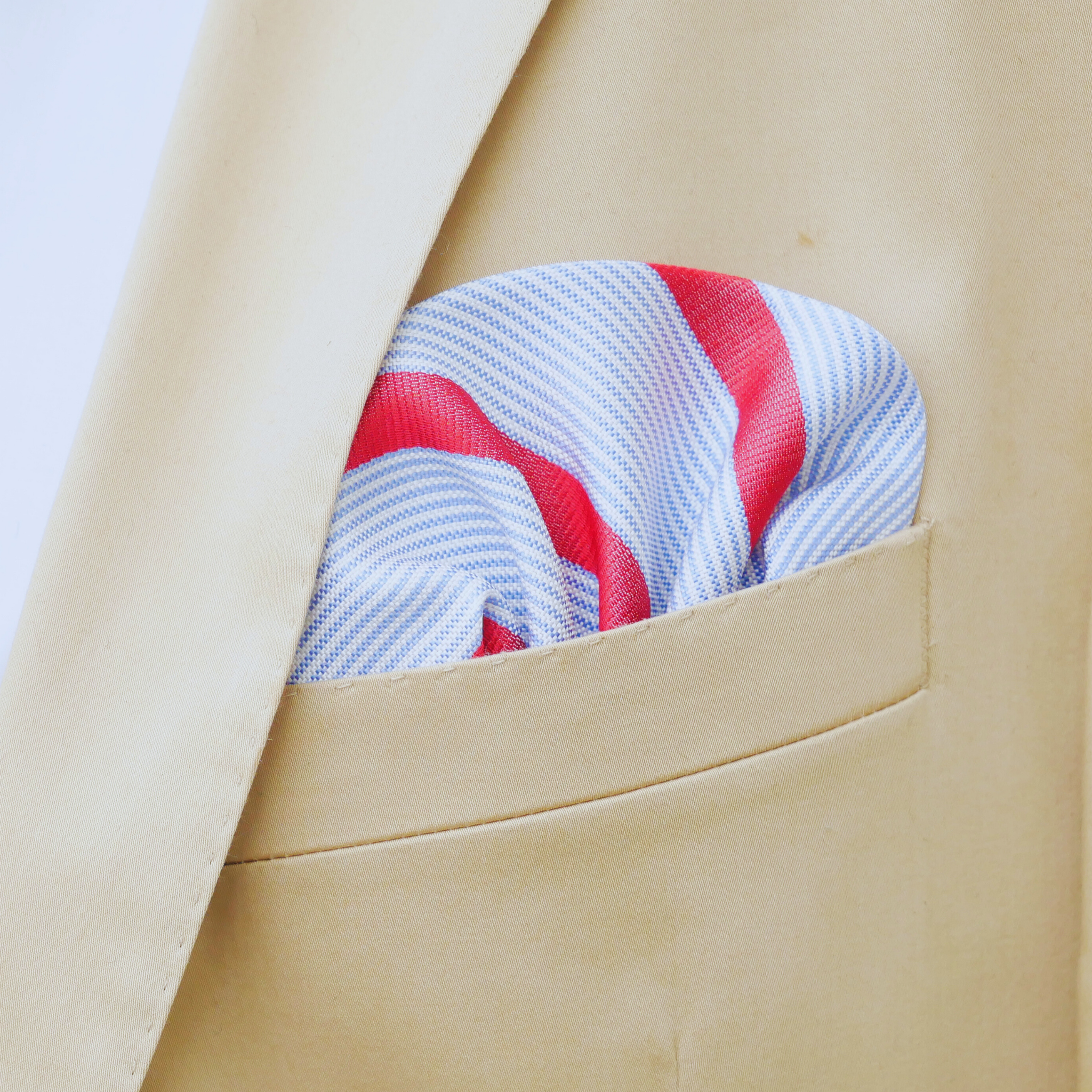 Einstecktuch helbblau/rot