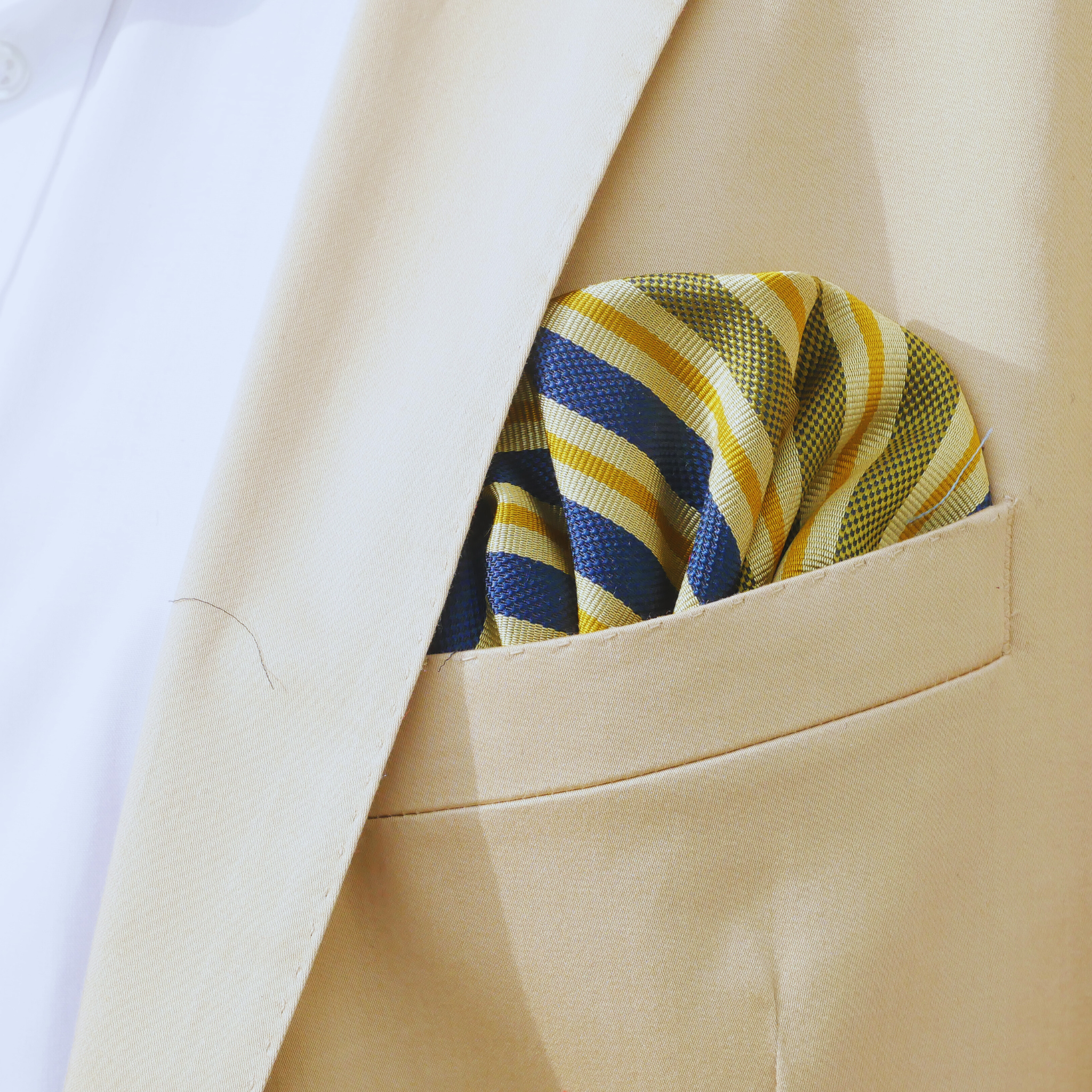 Einstecktuch grün gestreift