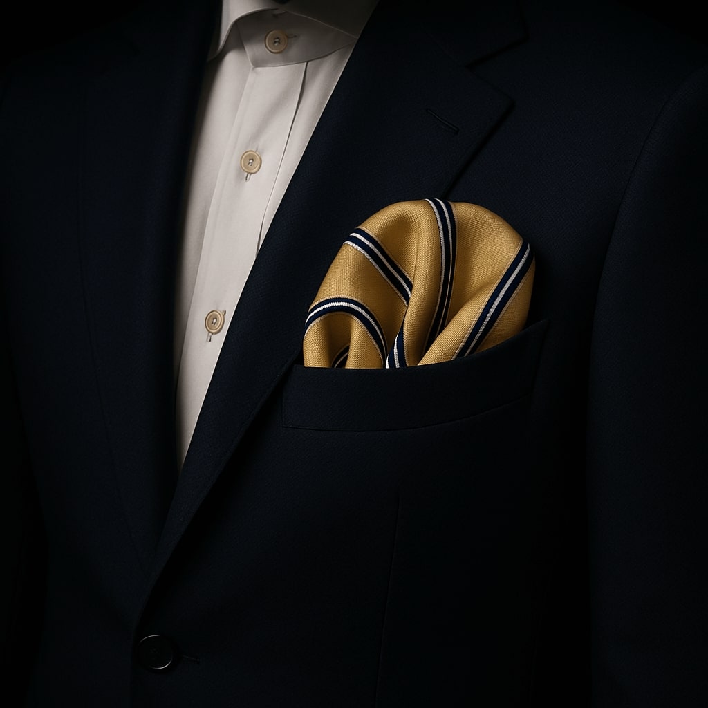 Einstecktuch aus Armani Krawatte gelb