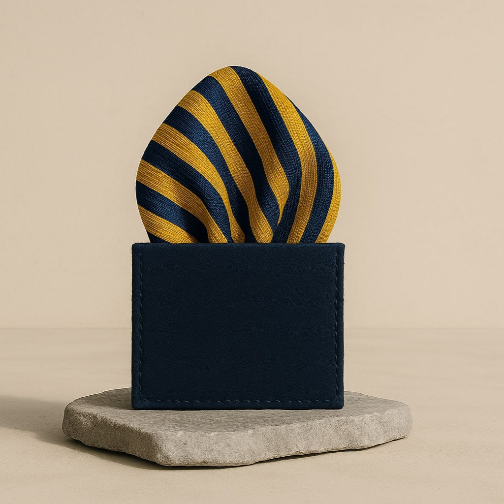 Einstecktuch blau - gelb