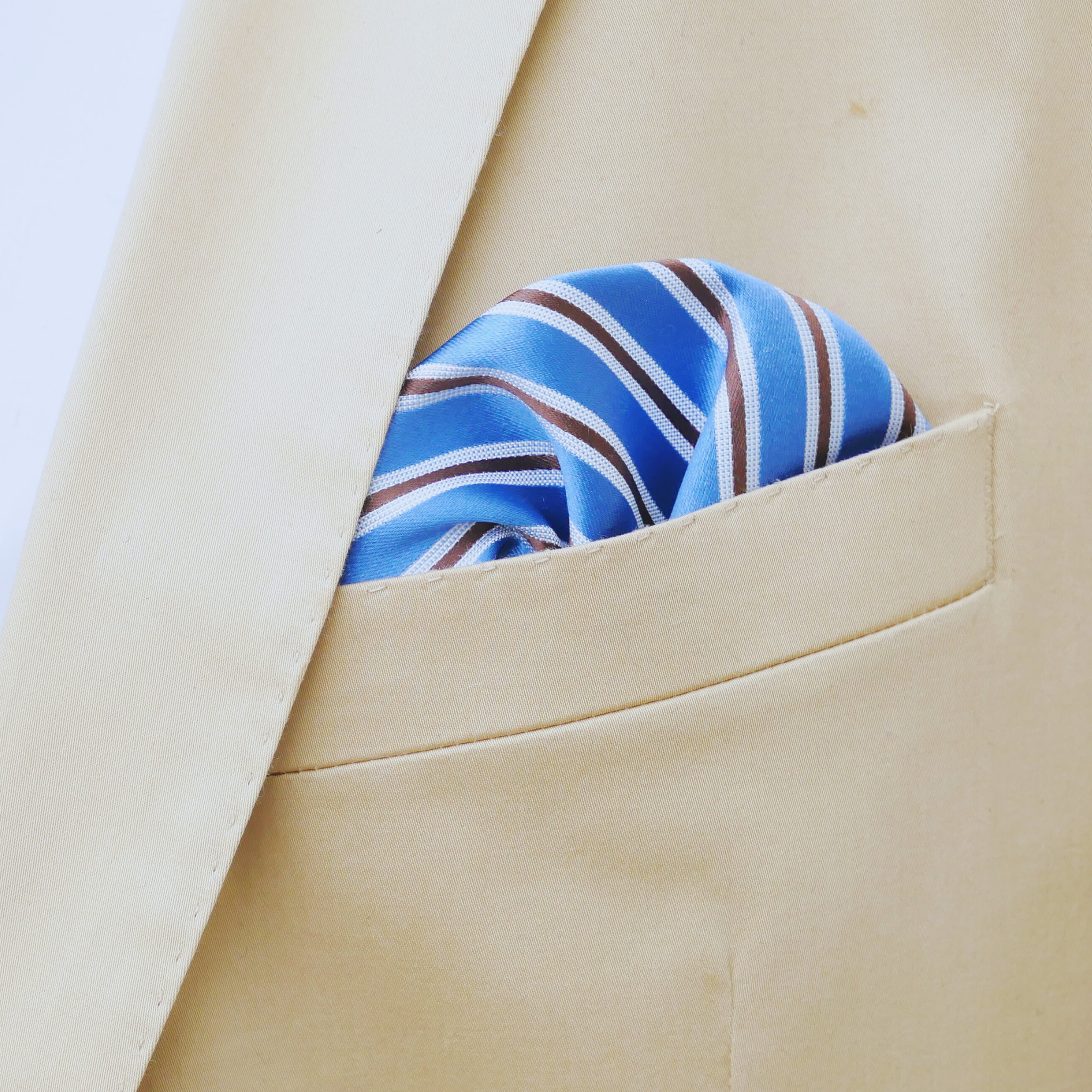 Einstecktuch blau / braun