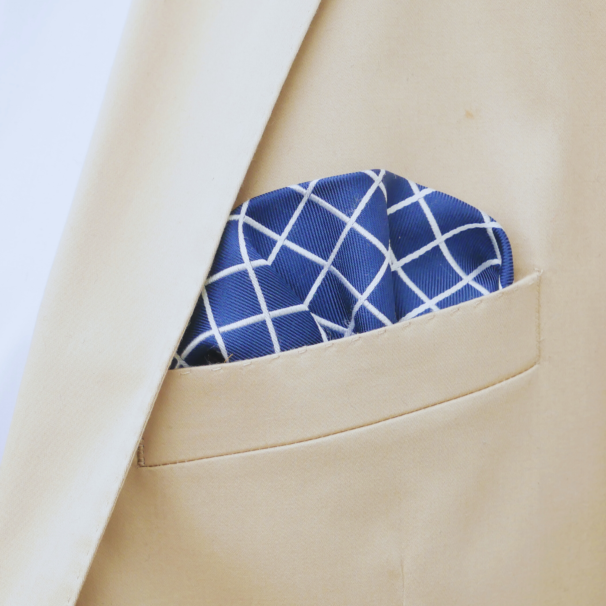 Einstecktuch blau/weiß