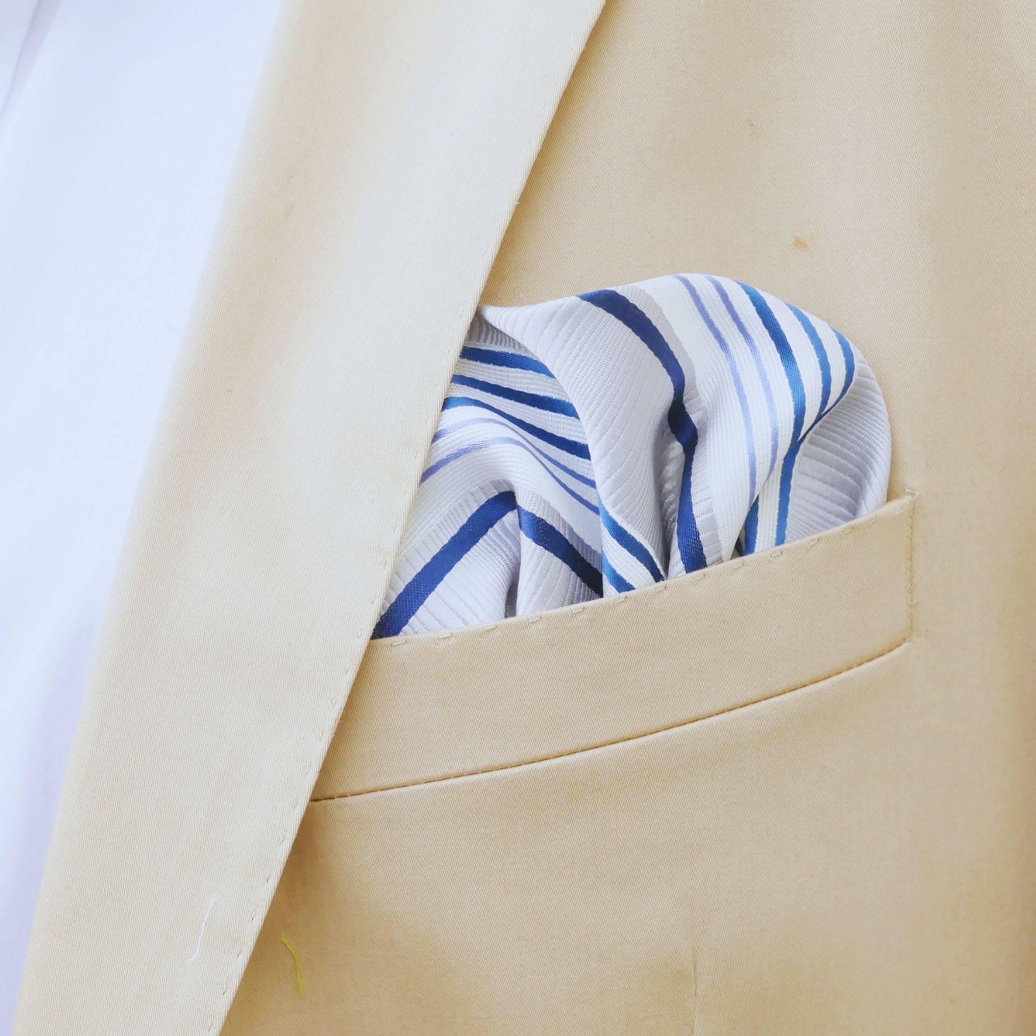 Einstecktuch blau/weiß