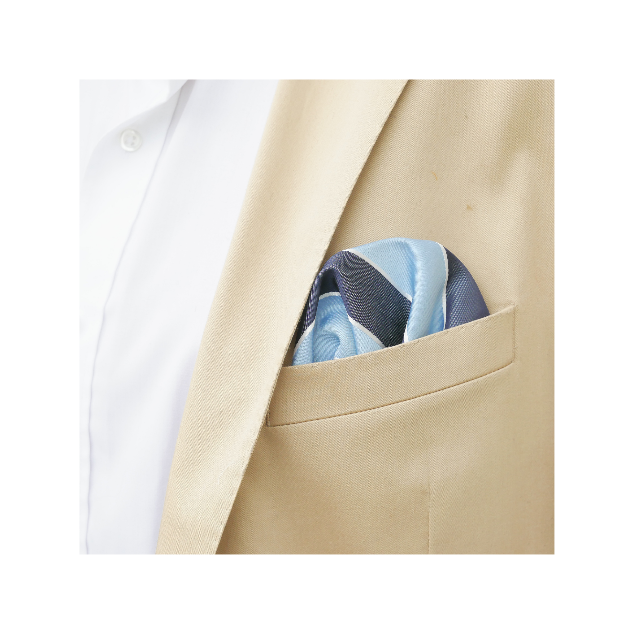 Einstecktuch blau gestreift