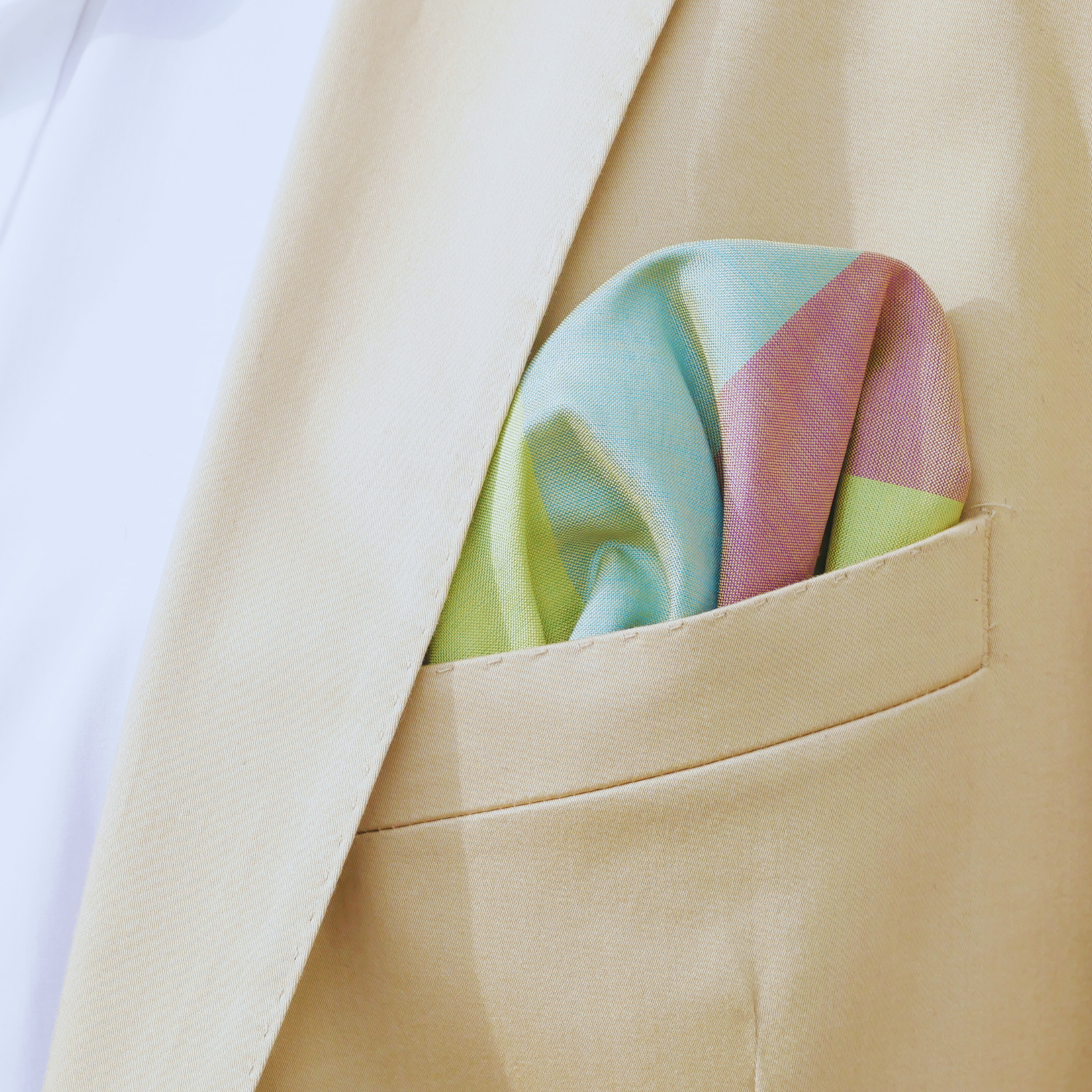 Einstecktuch grün kariert