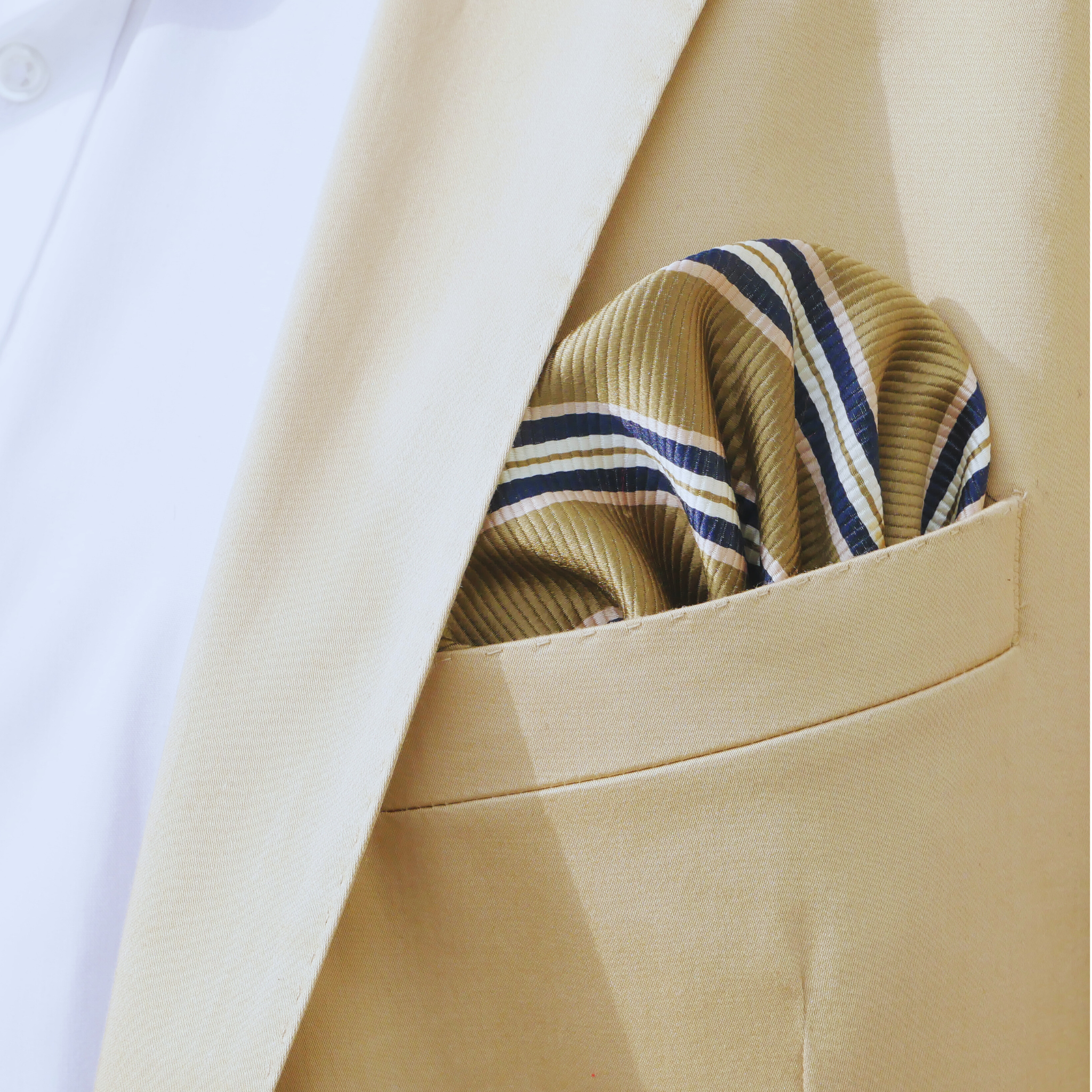 Einstecktuch grün gestreift